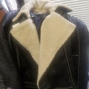 Moto Jacket w Faux Fur NWT